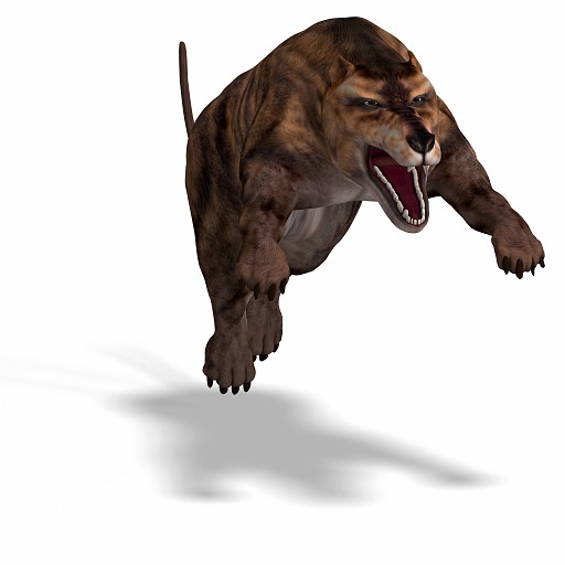 Andrewsarchus 07 A_0001.jpg - Dangerous dinosaur Andrewsarchus With Clipping Path over white